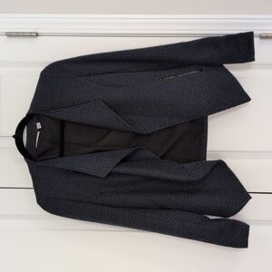 Halogen Dark Blue/Black Patterned Blazer Jacket XS